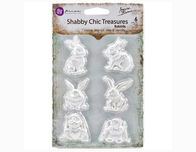Набор гипсовых зайцев Shabby Chic Treasures Rabbits от Prima